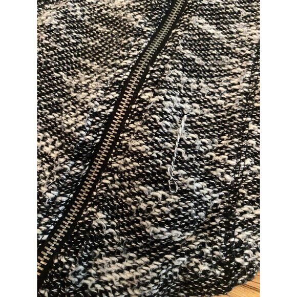 Maurices women’s Tweed black white Zip-Up asymmetrical Jacket blazer Size Small - Picture 5 of 10